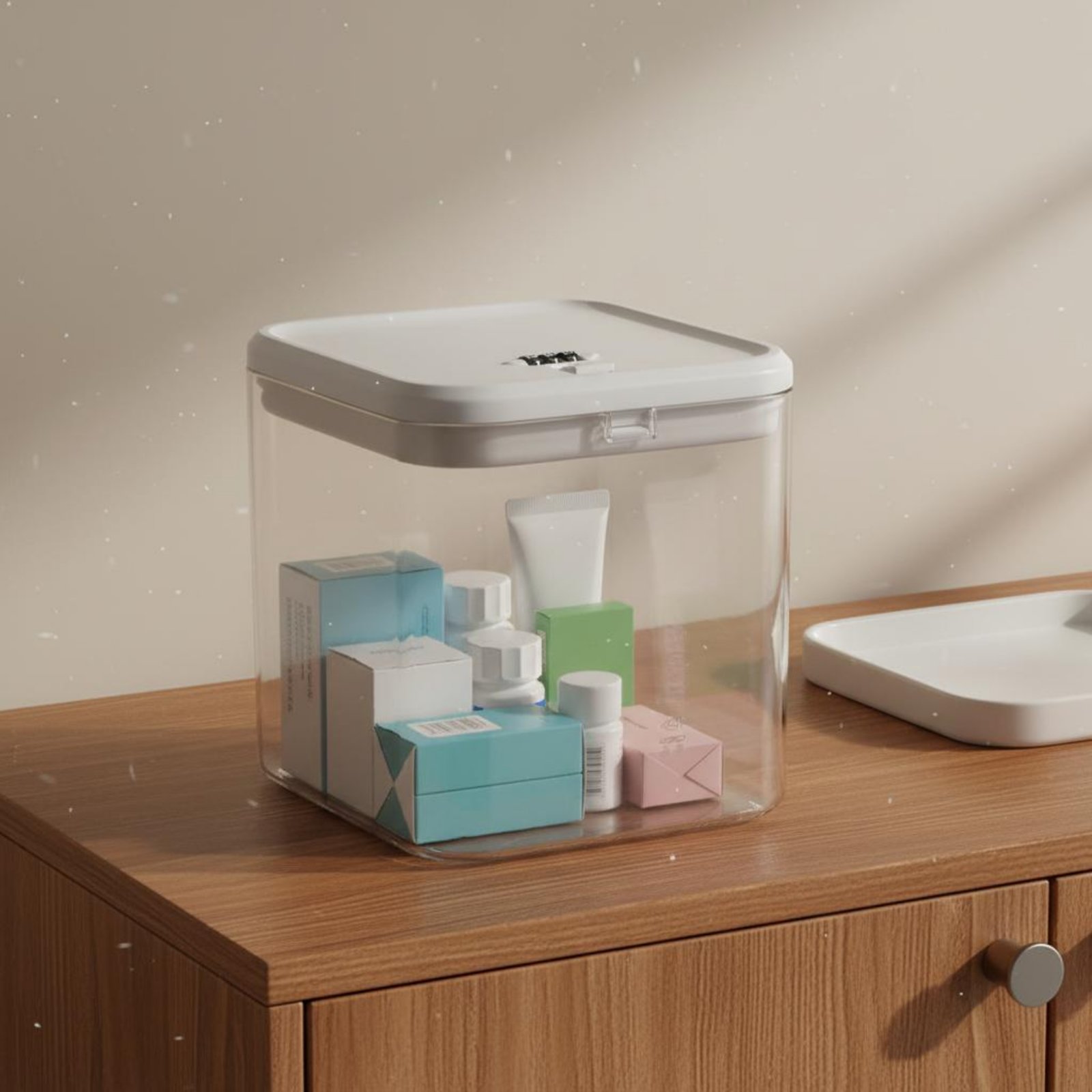 Food Storage Plastic - Clear Lockable Box Versatile Lockable Storage