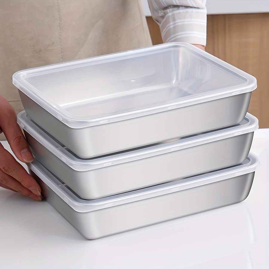 Food Storage No Plastic - 1-3PCS Stainless Steel Food Storage Containers