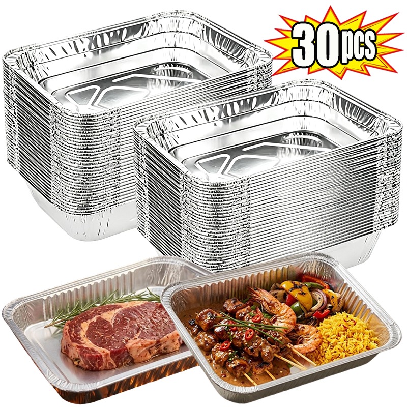 Food Storage Aluminum Containers - 30Pcs 830ml Aluminum Foil Baking Pan
