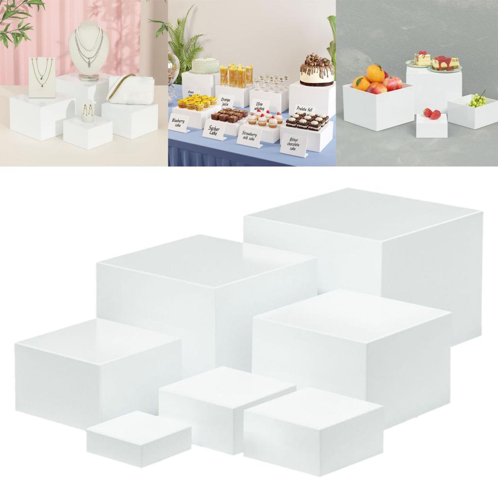 Food Storage On Table - 7 Pieces Acrylic Cube Display Box