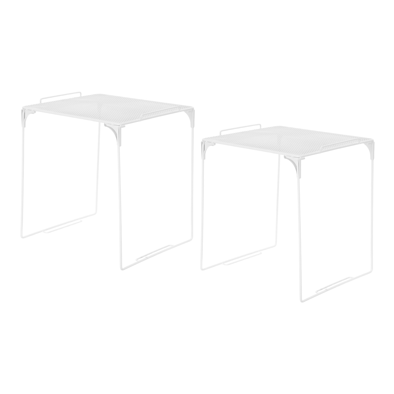 Food Storage Locker - 2Pcs Mesh Metal Locker Shelves Stackable
