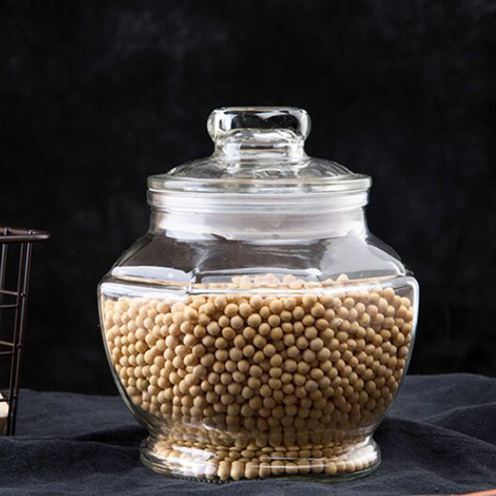 Food Storage Glass Containers Large - Large Capacity Pickle Glass Jar Sealed