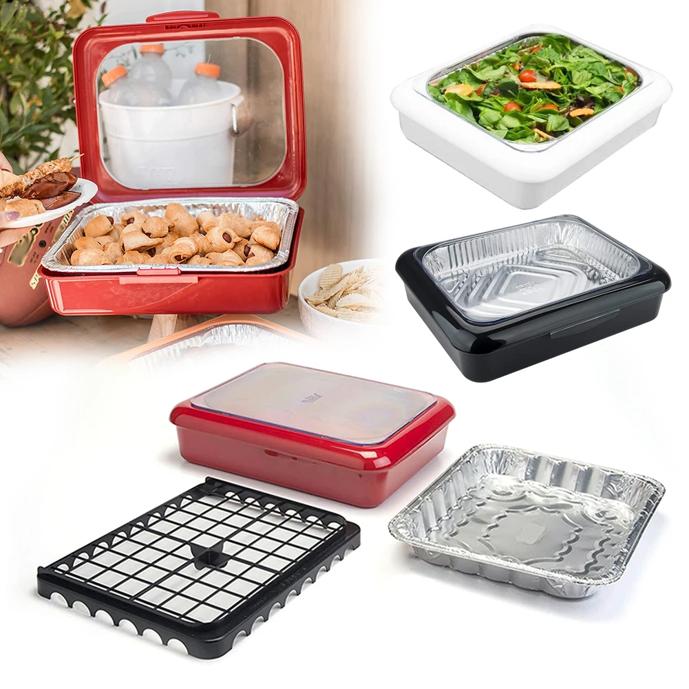 Plastic Foil Pan Carrier Stack - Food Storage Aluminum Containers ulasan dan harga