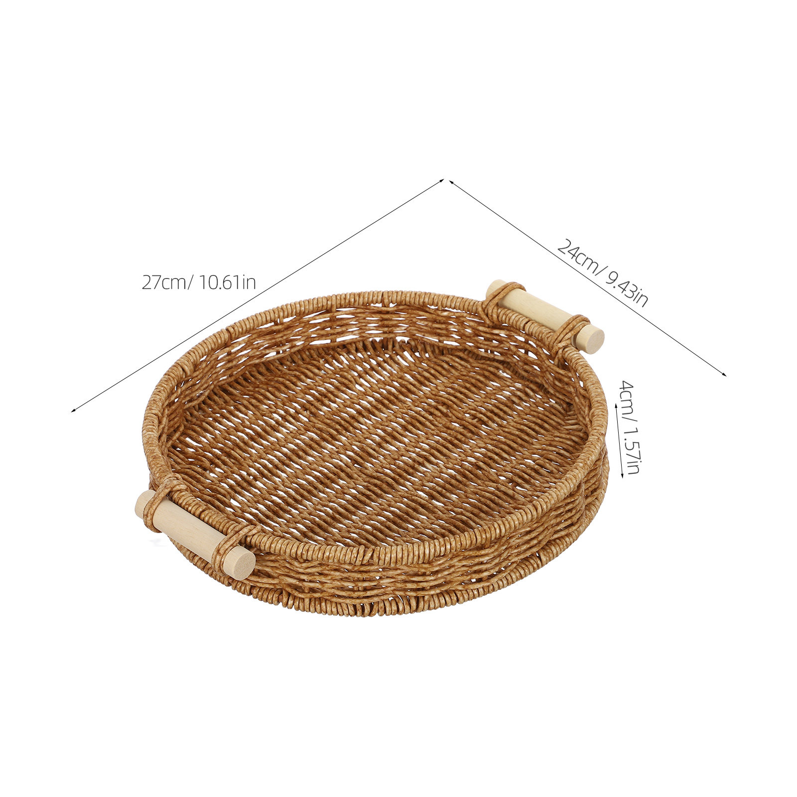 Imitation Rattan Bread Basket  - Storage Food Tray ulasan dan harga