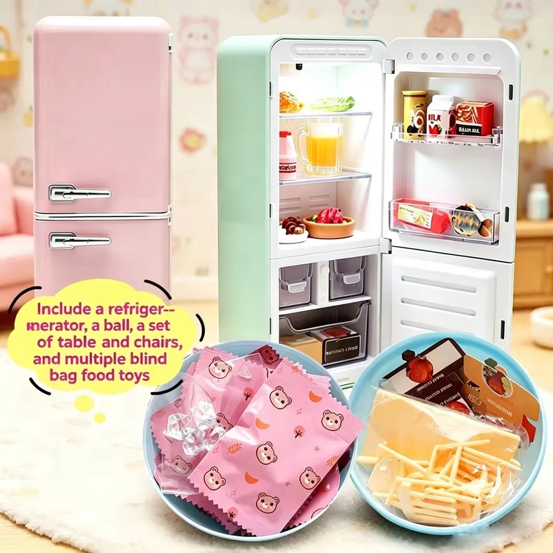4-Color Mini Fridge Blind Box  - Food Storage On Table ulasan dan harga