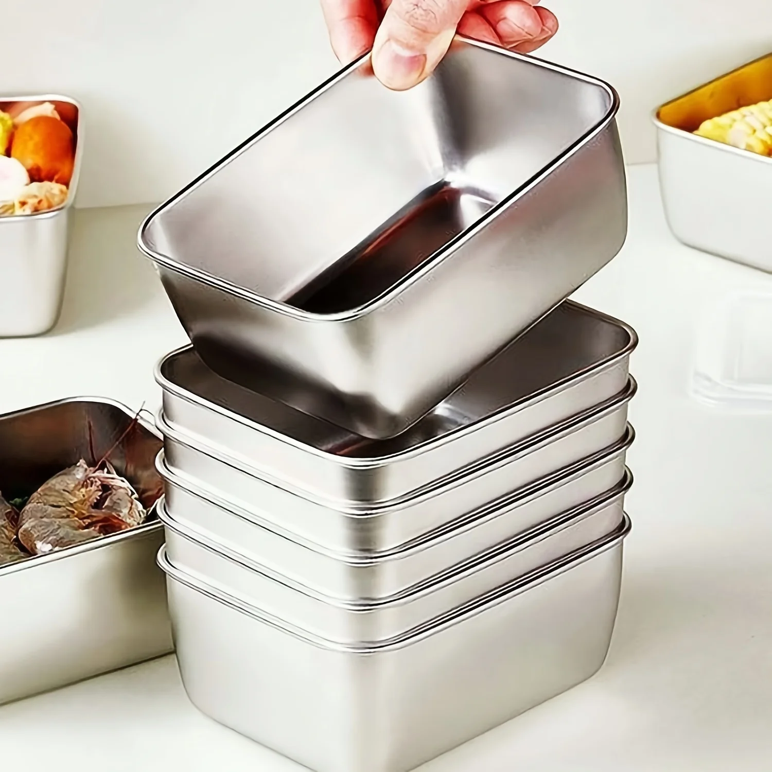 Stainless Steel Food Storage C - Food Storage Aluminum Containers ulasan dan harga