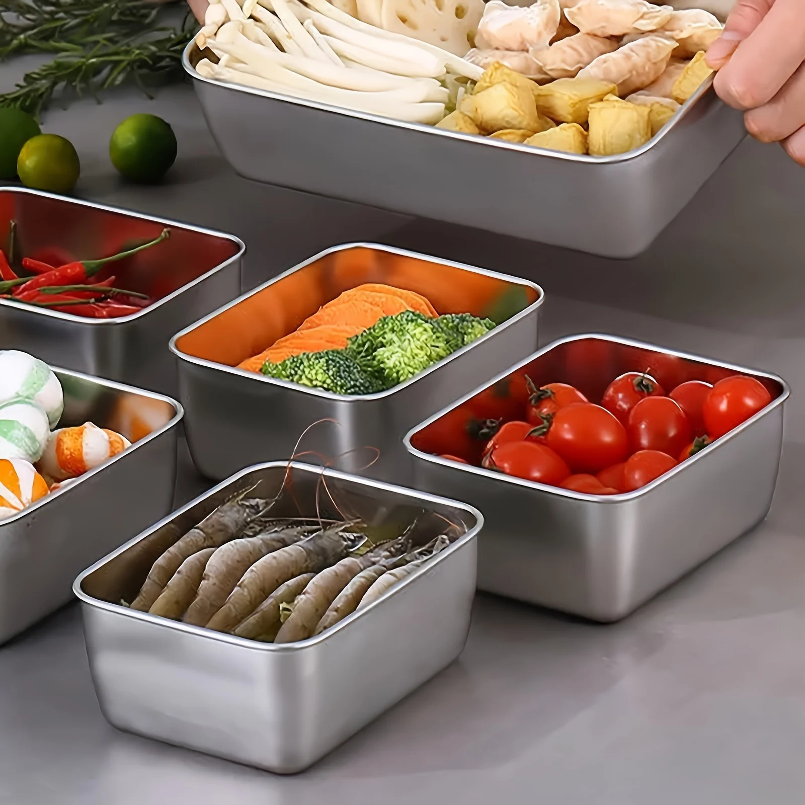 Stainless Steel Food Storage C - Food Storage Aluminum Containers ulasan dan harga