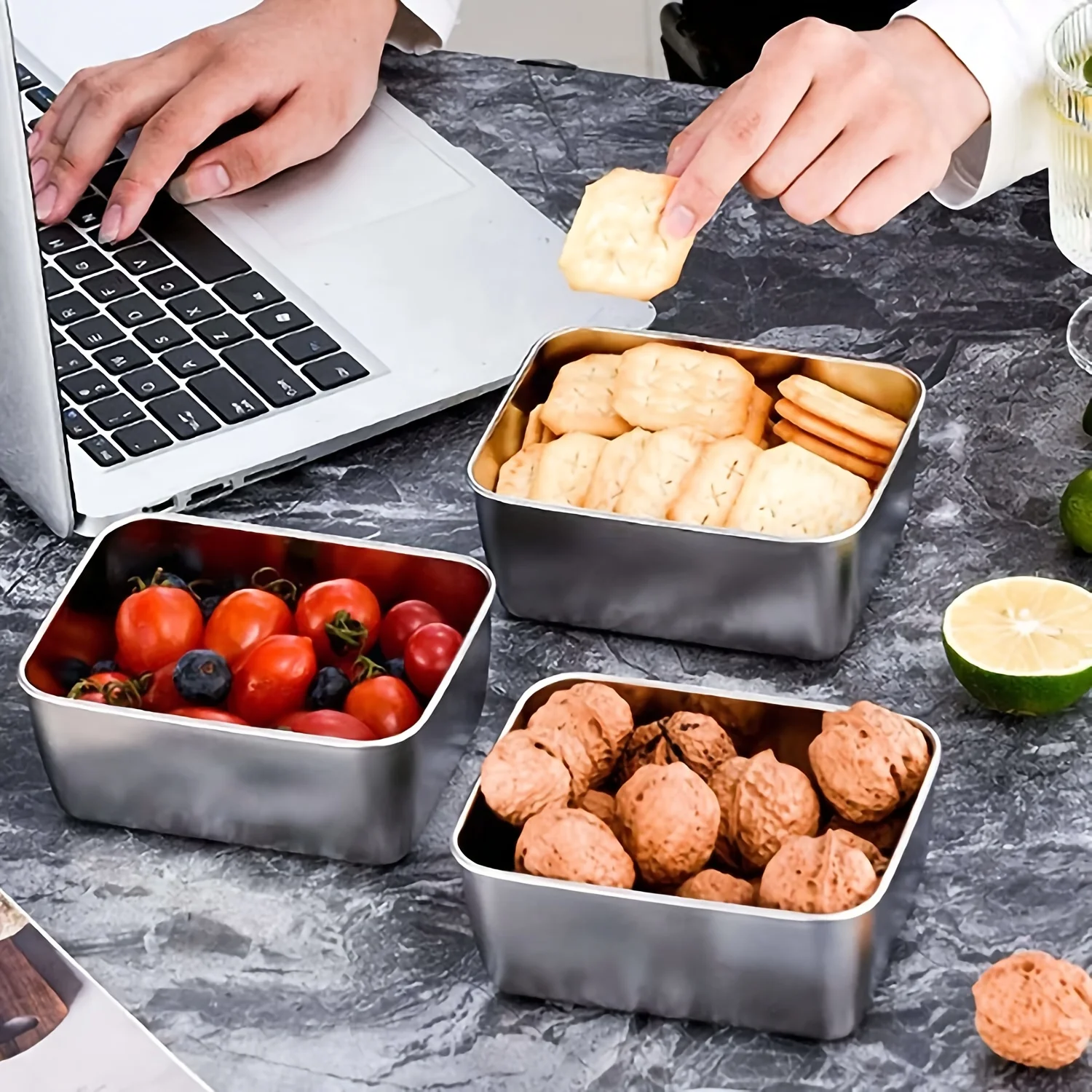 Stainless Steel Food Storage C - Food Storage Aluminum Containers ulasan dan harga