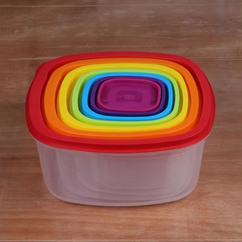 Rainbow 7pcs Food Container Pl - Food Storage Plastic ulasan dan harga