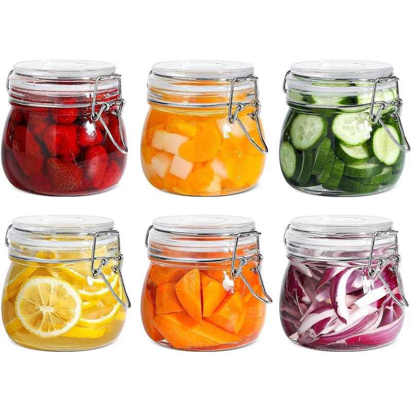 A96K-Glass Jars 17 Oz Small Ai - Food Storage Glass Container Set ulasan dan harga