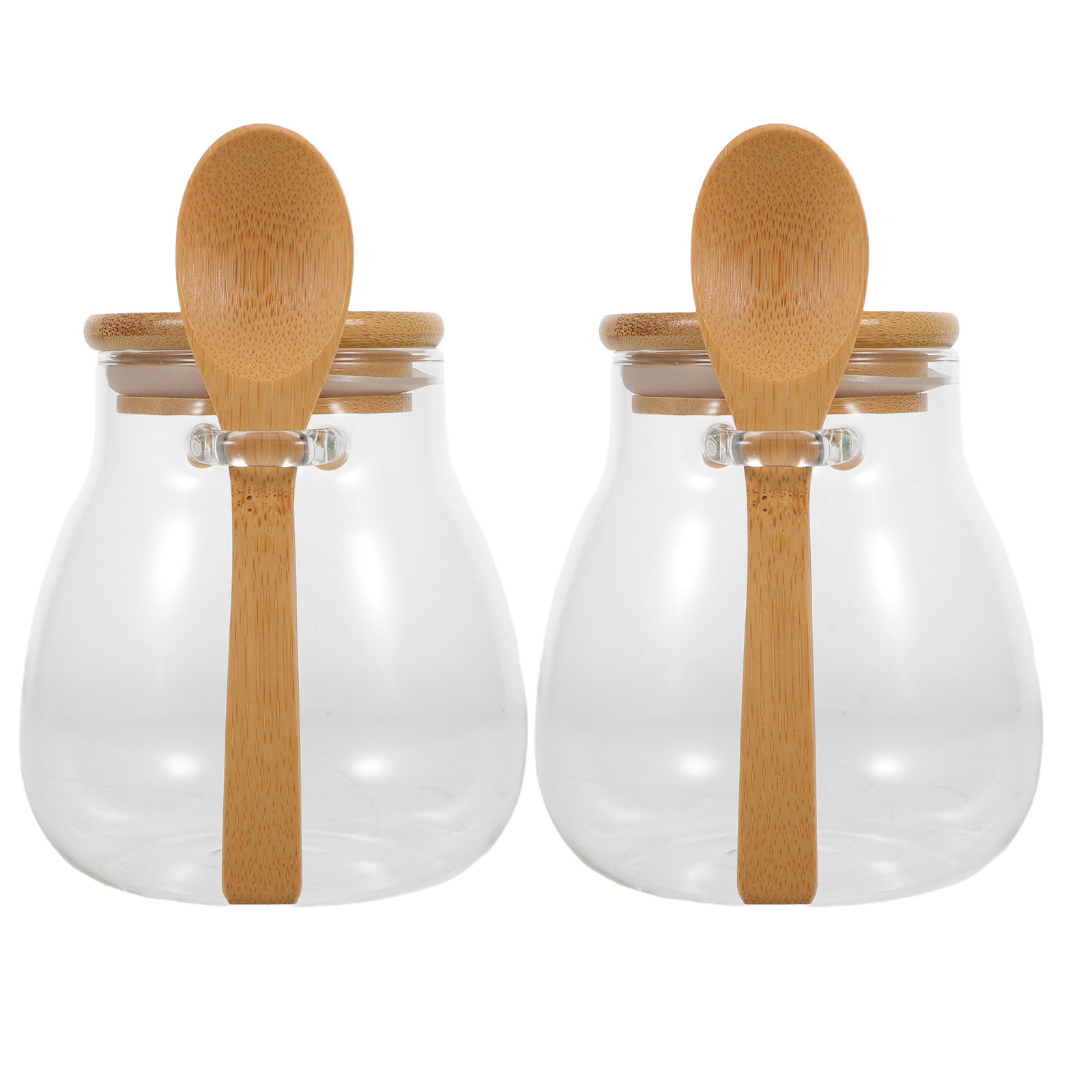 2Pcs Clear Airtight Glass Stor - Food Storage Glass Container Set ulasan dan harga