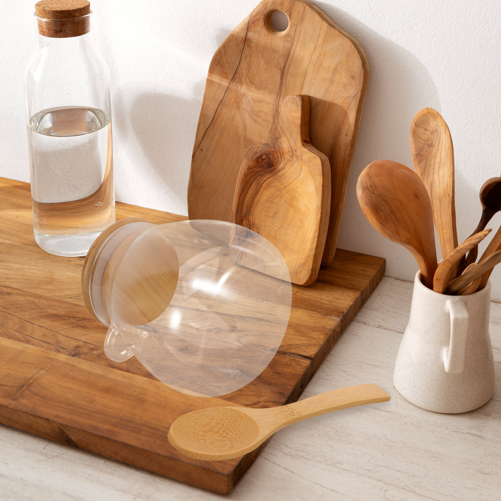 2Pcs Clear Airtight Glass Stor - Food Storage Glass Container Set ulasan dan harga