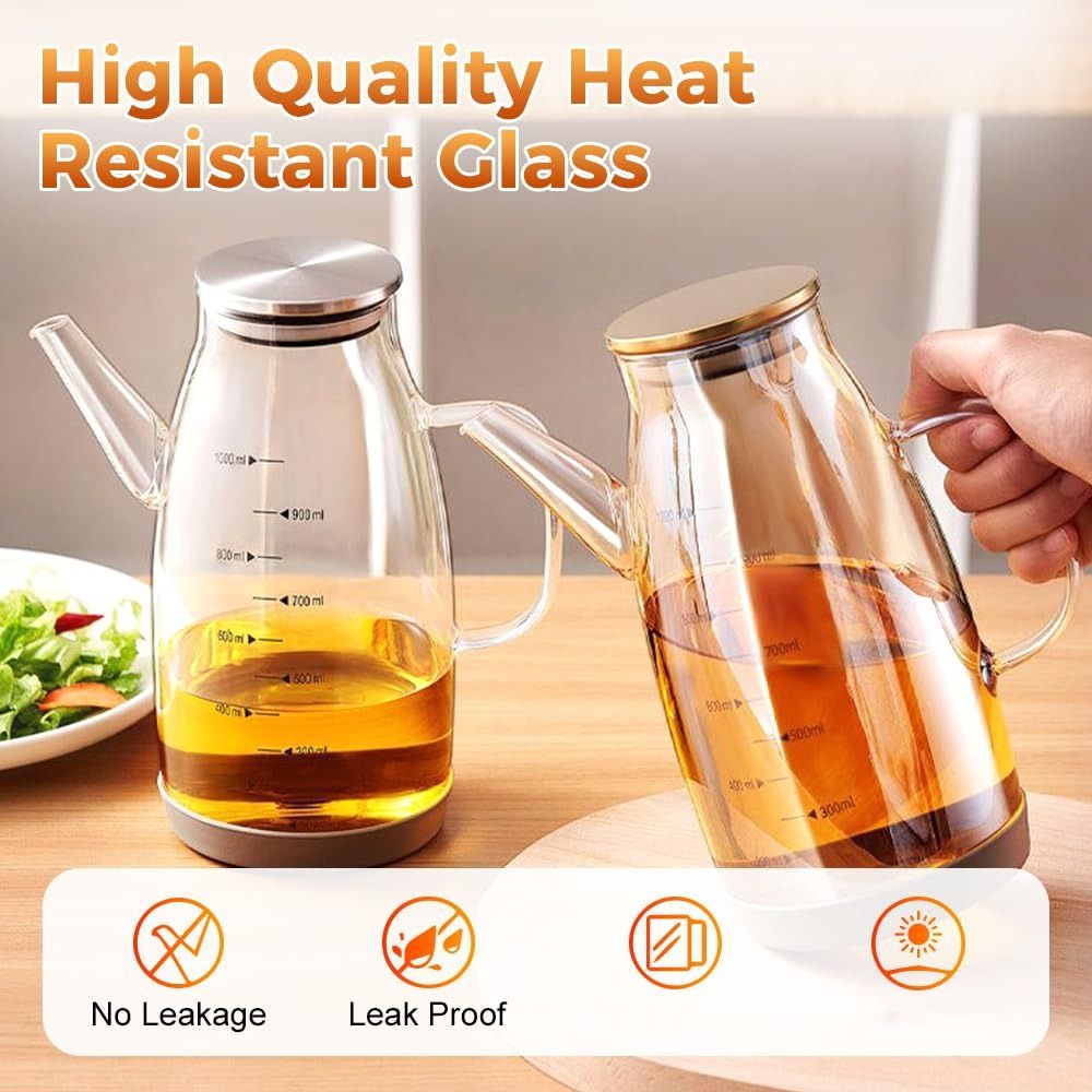 Durable Food-grade Oil Dispens - Food Storage Glass Containers Large ulasan dan harga