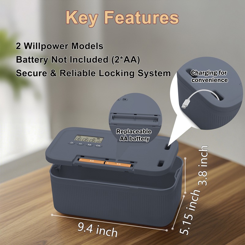 Lock Box with Timer Phone Lock - Food Storage Locker ulasan dan harga