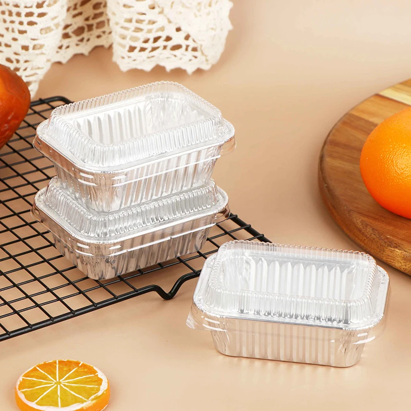 10Pcs Disposable Rectangular A - Food Storage Aluminum Containers ulasan dan harga