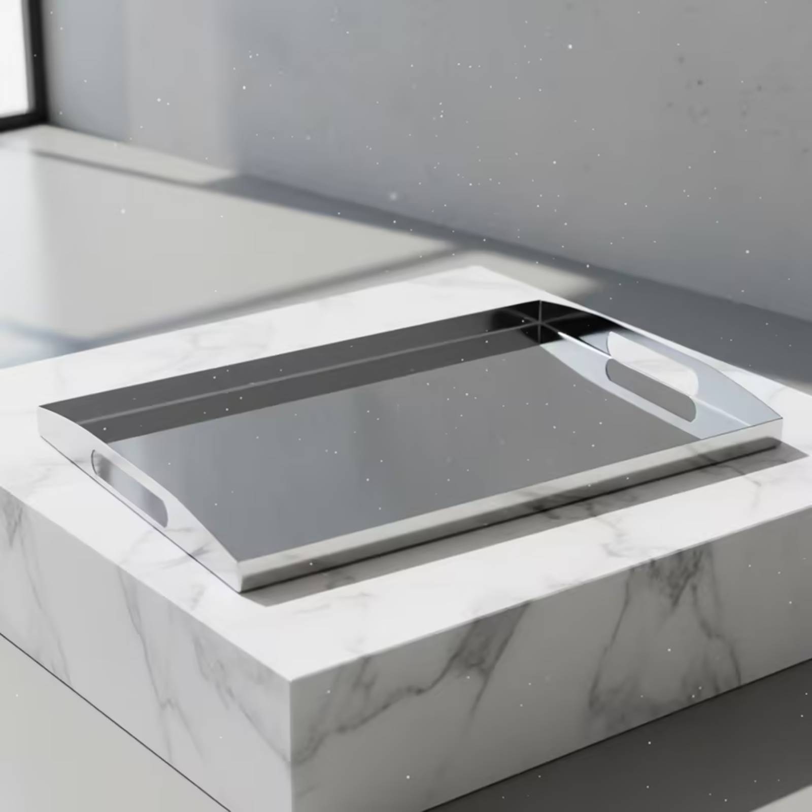 Stainless Steel Tray Silver Tr - Storage Food Tray ulasan dan harga