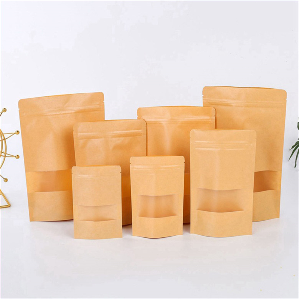 10pcs Zip Lock Kraft Paper Bag - Food Storage Year Supply ulasan dan harga