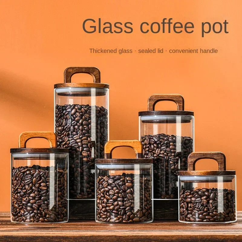 800-2100ml Wood Lid Glass Jar  - Food Storage Glass Containers Large ulasan dan harga