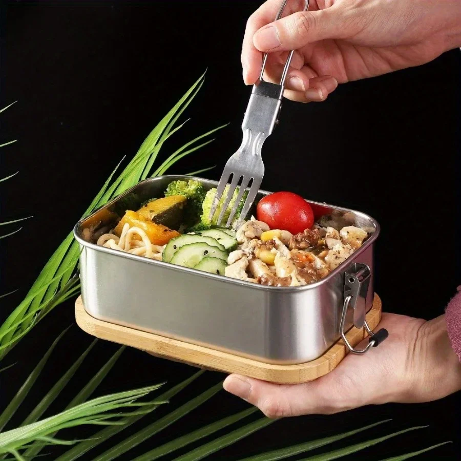 New 304 Stainless Steel Bamboo - Food Storage On Table ulasan dan harga