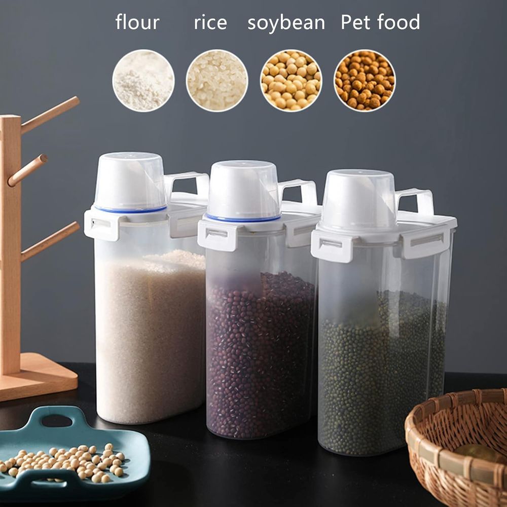 5.5 Lbs Rice Airtight Dry Food - Food Storage No Plastic ulasan dan harga