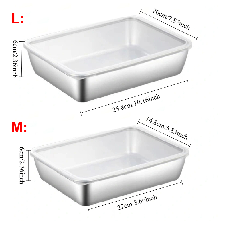 1-3PCS Stainless Steel Food St - Food Storage No Plastic ulasan dan harga