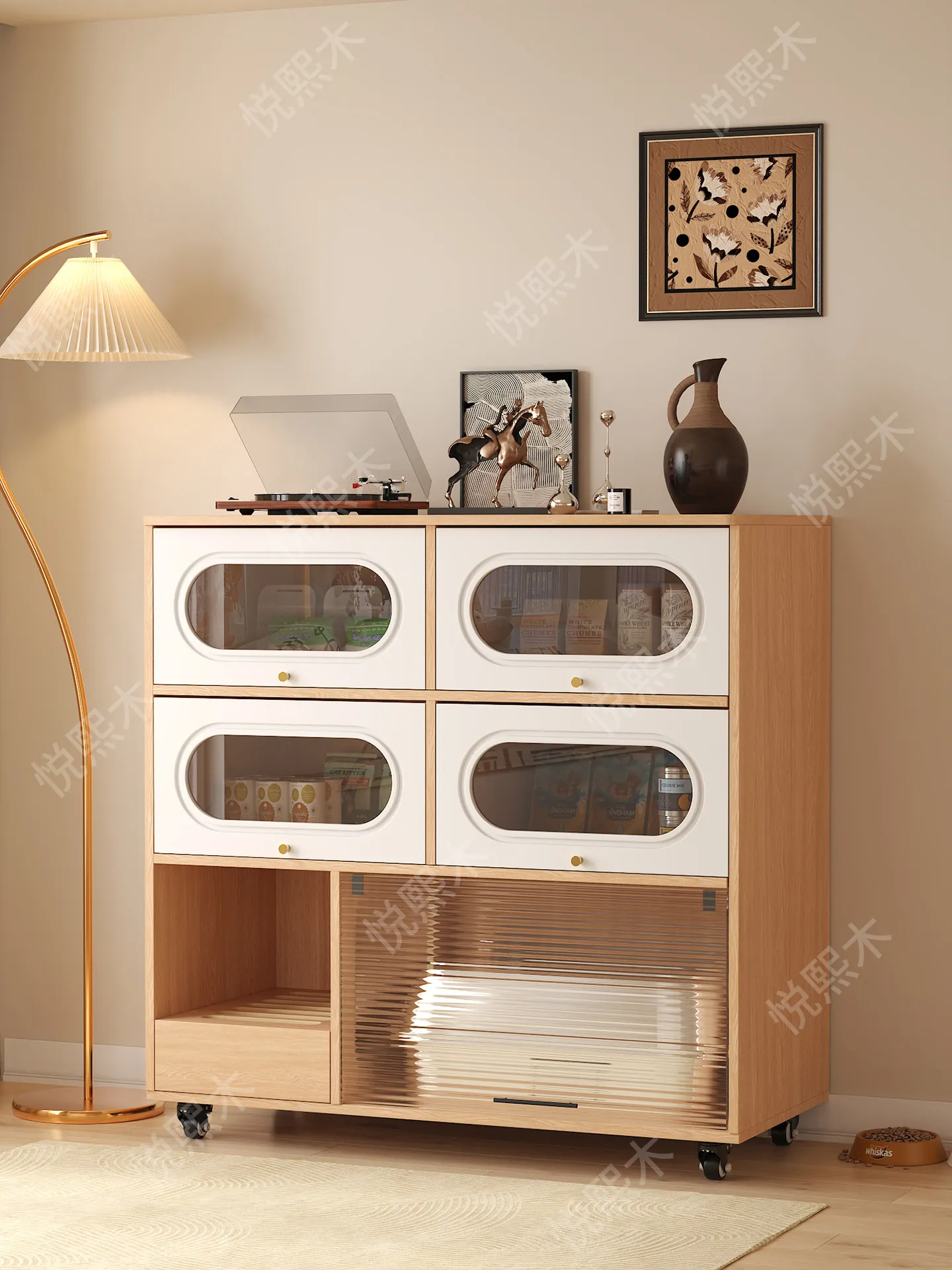 Solid wood cat litter box,  li - Food Storage Locker ulasan dan harga