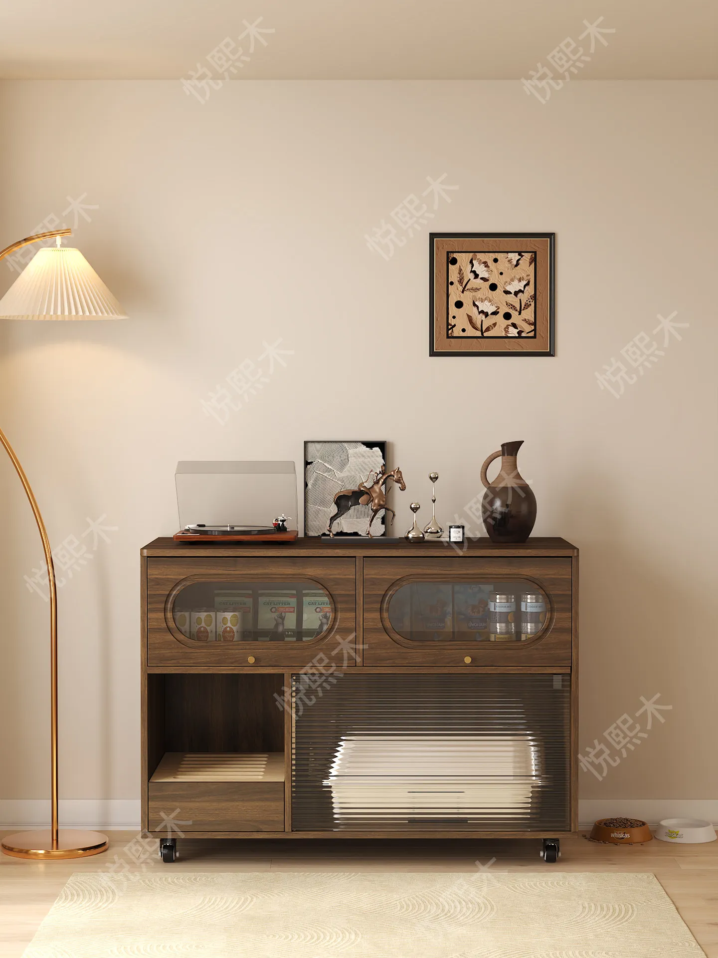 Solid wood cat litter box,  li - Food Storage Locker ulasan dan harga
