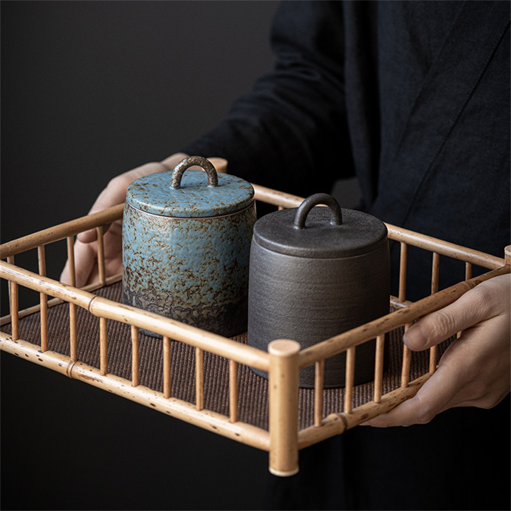 Ceramic Tea Caddy Sealed Jar S - Food Storage Tank ulasan dan harga