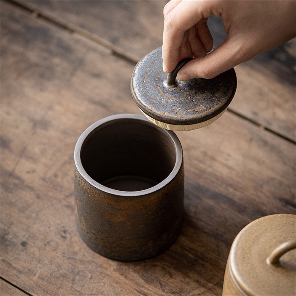 Ceramic Tea Caddy Sealed Jar S - Food Storage Tank ulasan dan harga