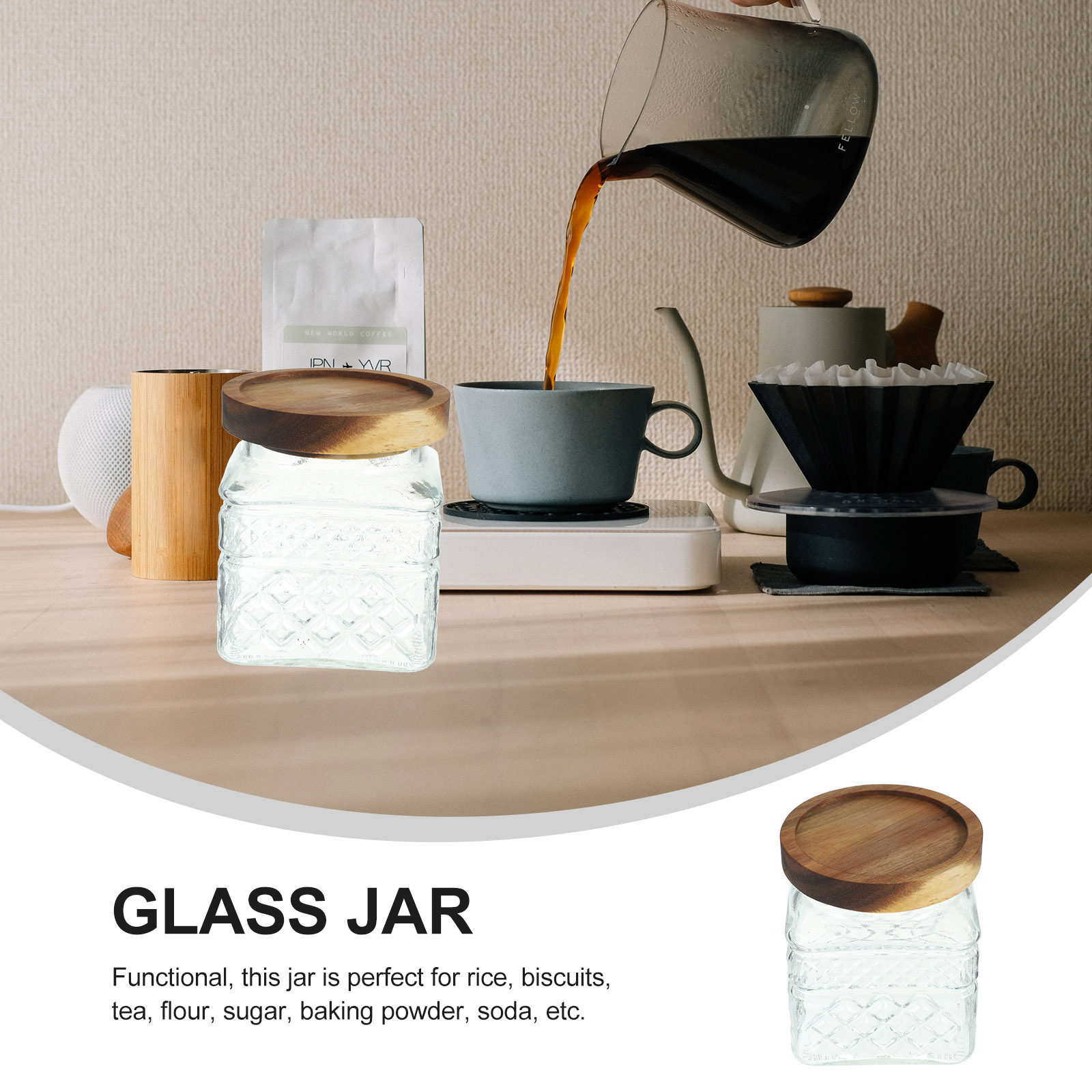Glass Storage Jar Airtight Can - Food Storage Glass Containers Large ulasan dan harga
