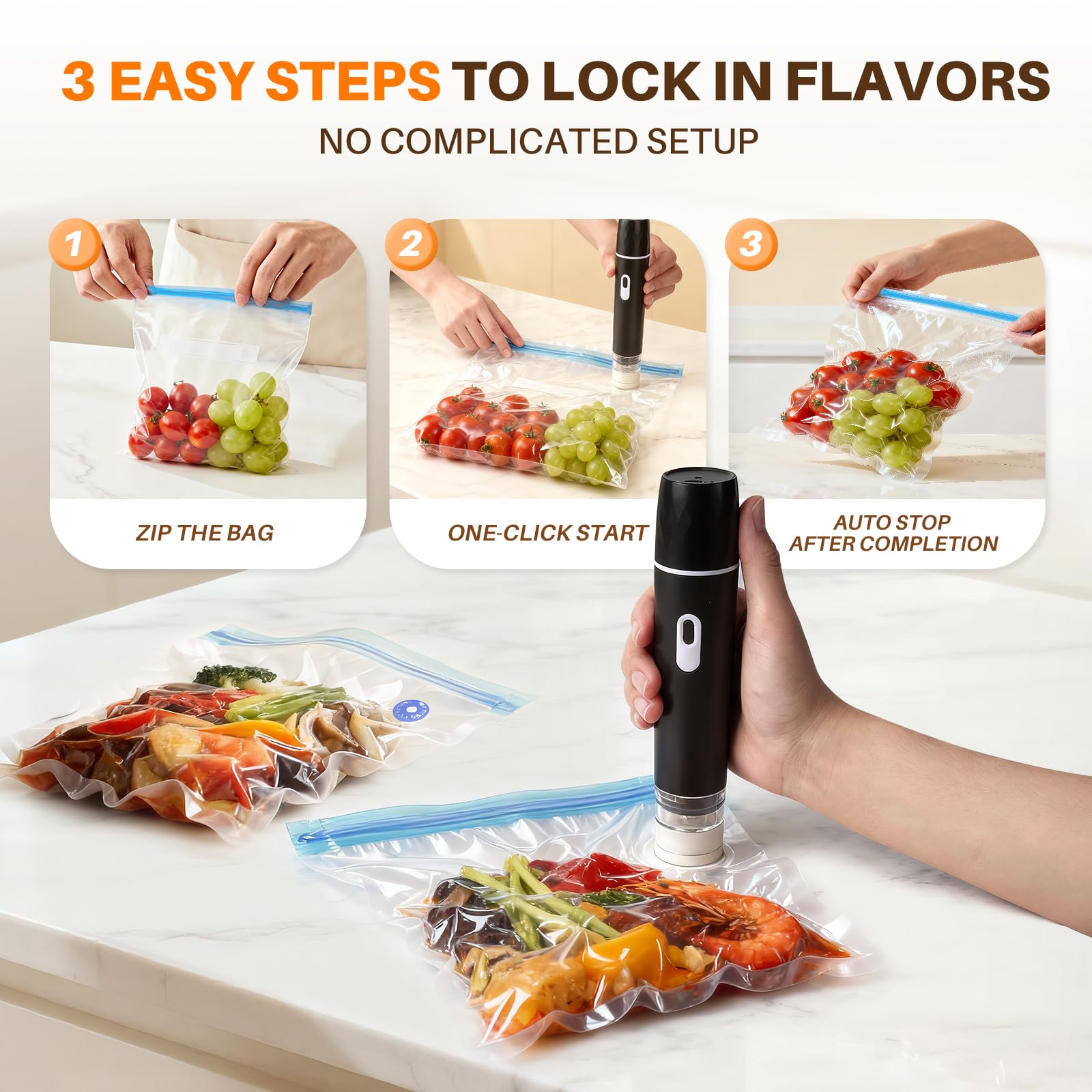 Food Vacuum Sealer, 60KPA Powe - Food Storage Vacuum Sealer Machine ulasan dan harga