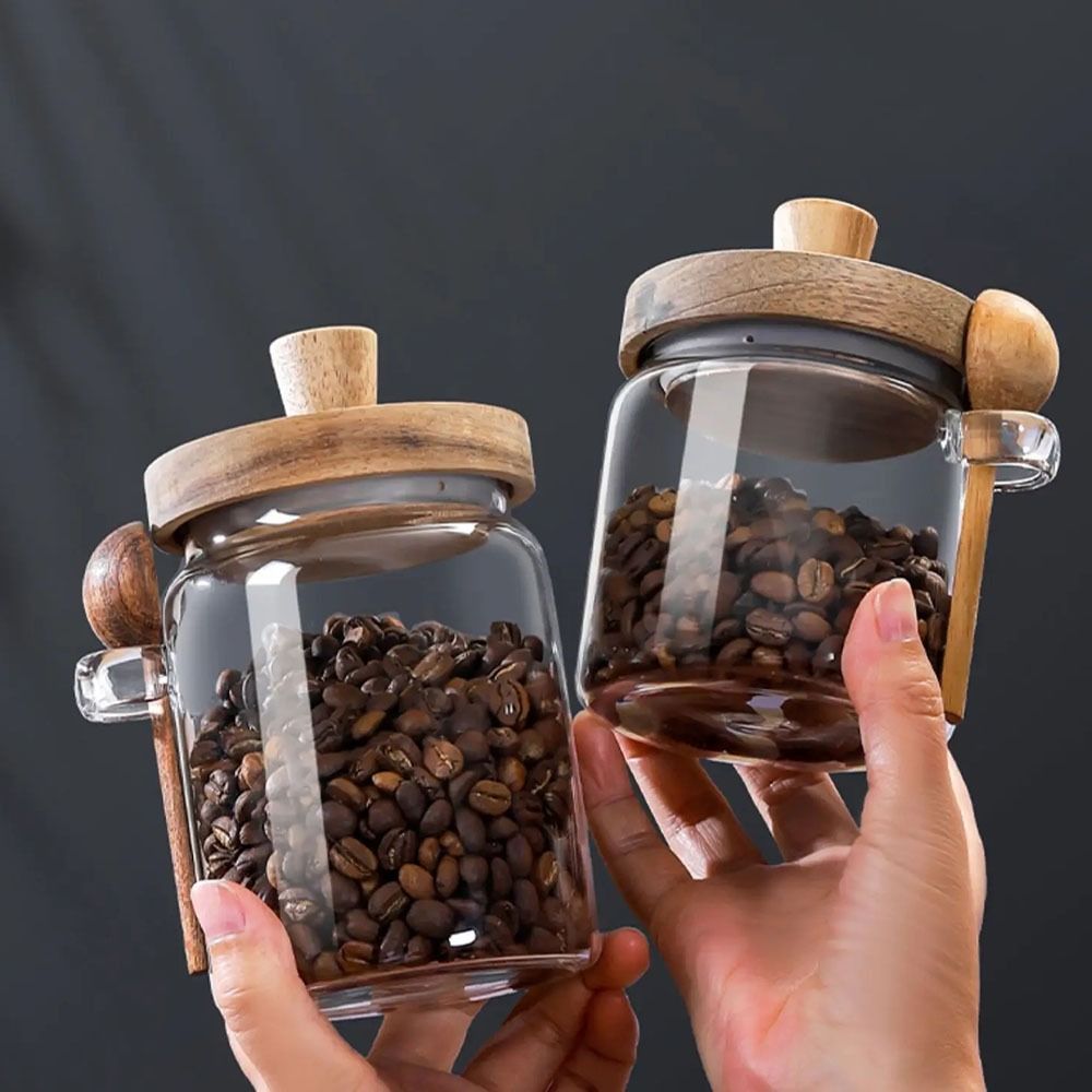 Moisture-proof Coffee Bean Sto - Food Storage Glass Container Set ulasan dan harga
