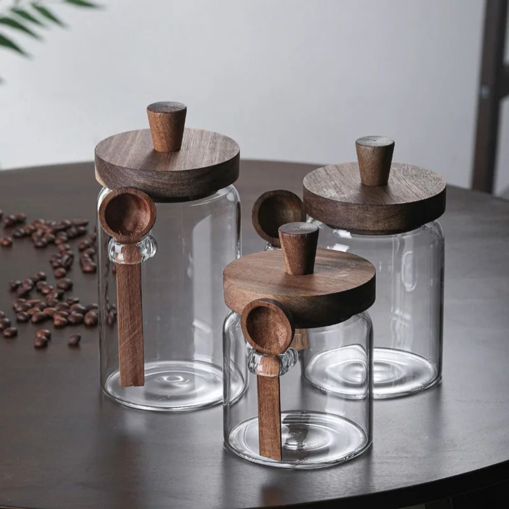 Moisture-proof Coffee Bean Sto - Food Storage Glass Container Set ulasan dan harga