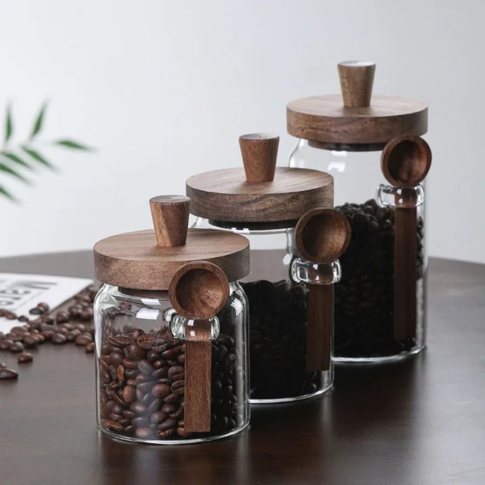 Moisture-proof Coffee Bean Sto - Food Storage Glass Container Set ulasan dan harga