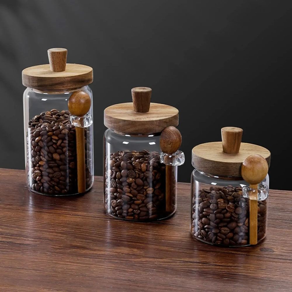 Moisture-proof Coffee Bean Sto - Food Storage Glass Container Set ulasan dan harga