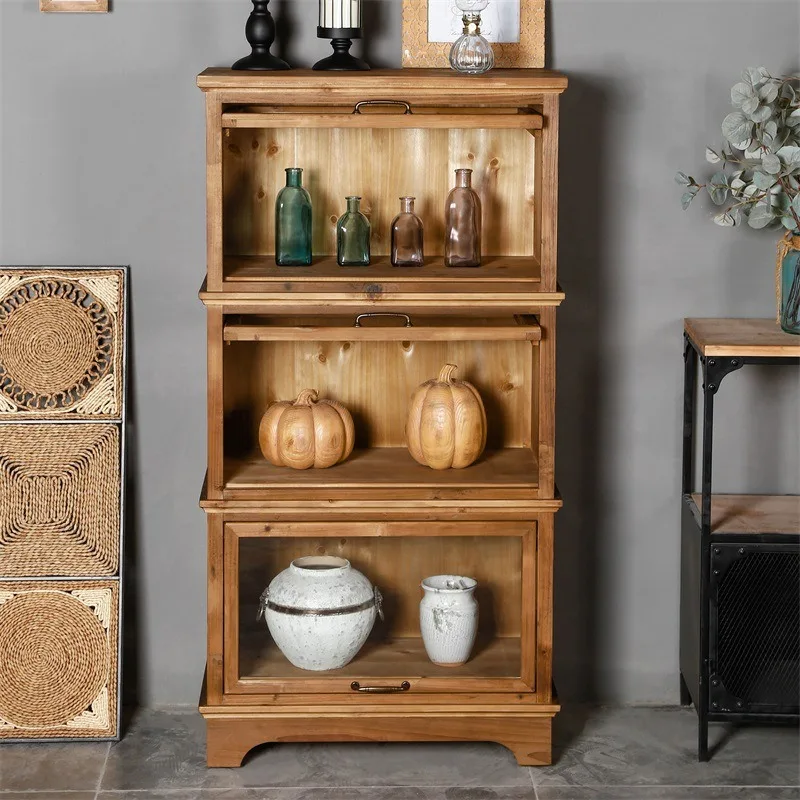 Solid wood double-layer and th - Food Storage Locker ulasan dan harga