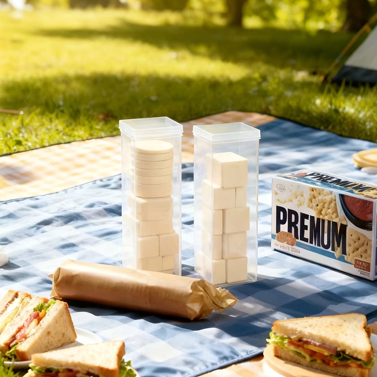 Clear Rectangular Sealed Food  - Food Storage On Table ulasan dan harga