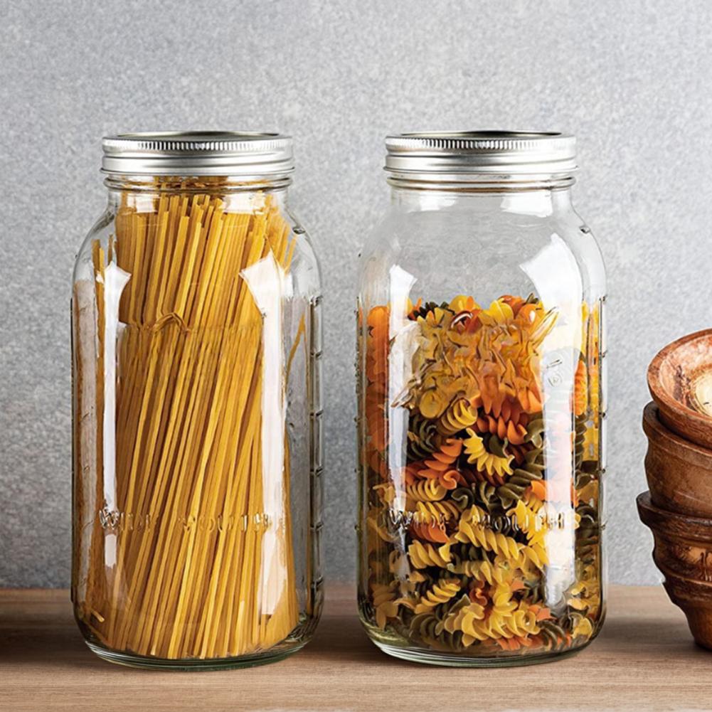2000ML Wide Mouth Mason Glass  - Food Storage Glass Containers Large ulasan dan harga