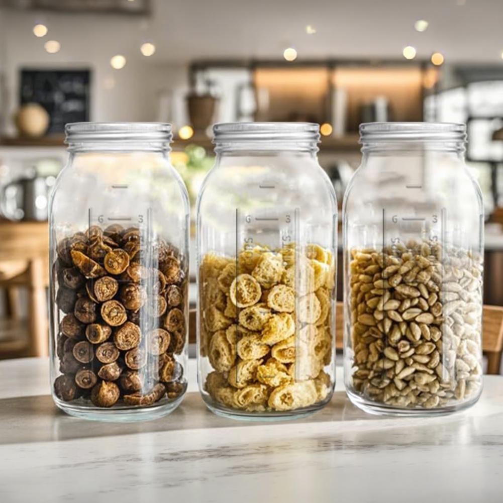 2000ML Wide Mouth Mason Glass  - Food Storage Glass Containers Large ulasan dan harga