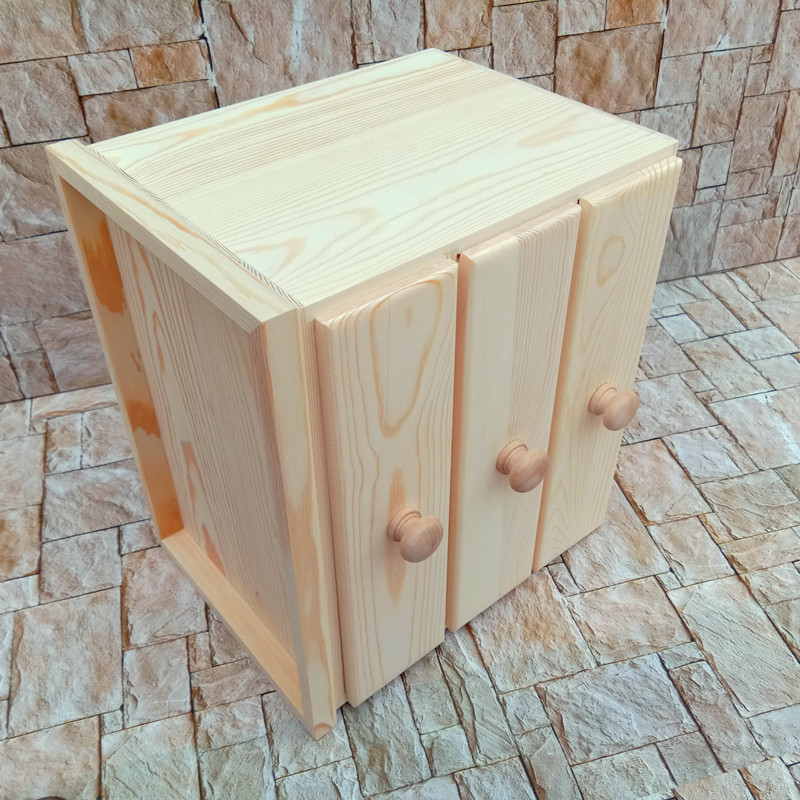 Solid Wood Storage Box Desktop - Food Storage Locker ulasan dan harga