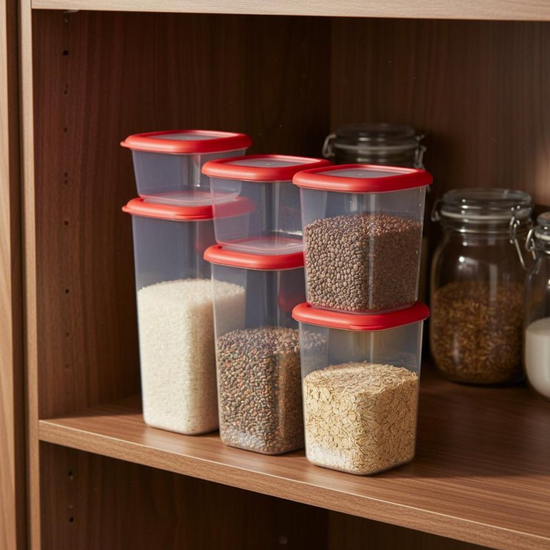 6 Pieces Airtight Food Storage - Food Storage Plastic ulasan dan harga