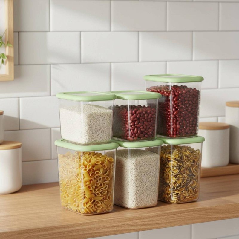 6 Pieces Airtight Food Storage - Food Storage Plastic ulasan dan harga