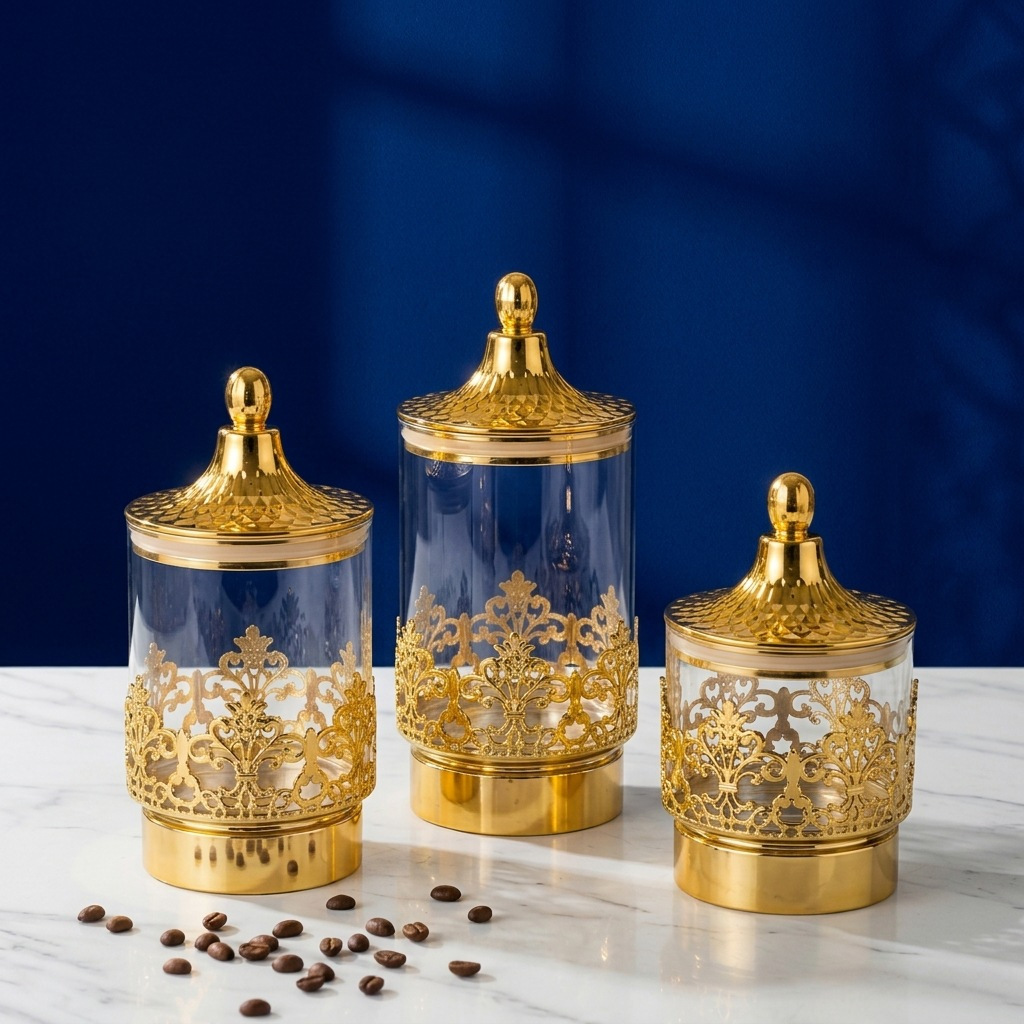 European Transparent Gold-plat - Food Storage Tank ulasan dan harga