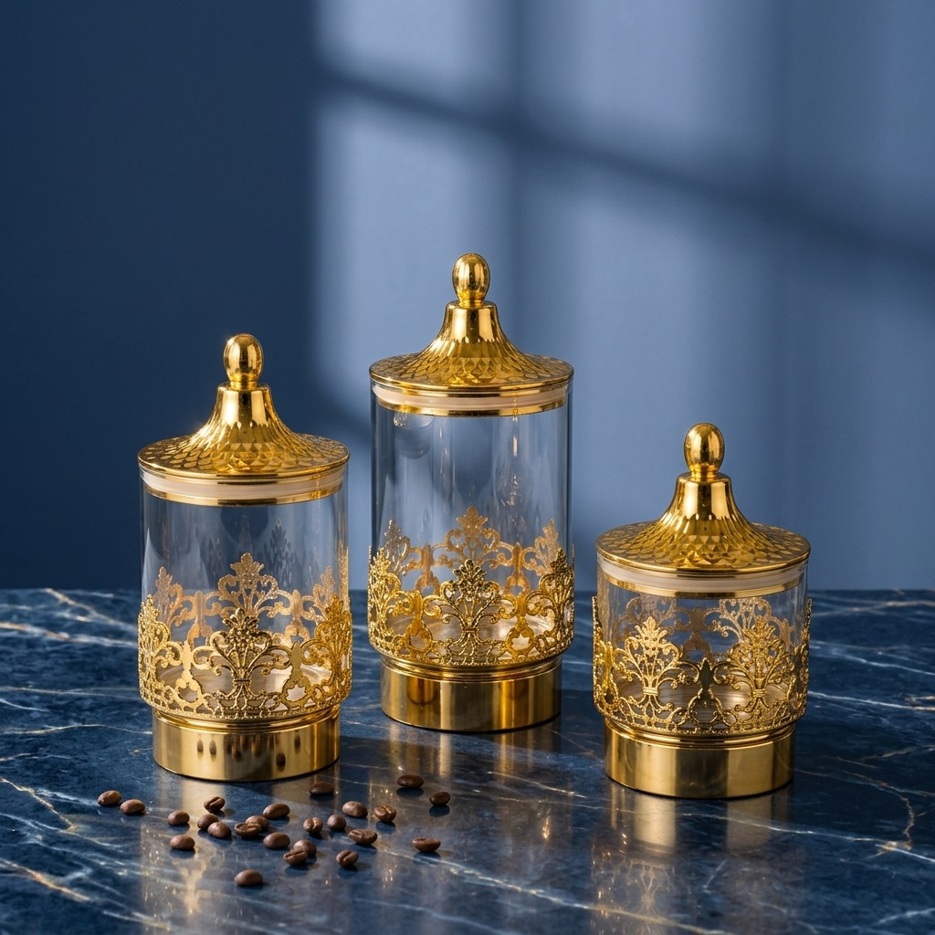 European Transparent Gold-plat - Food Storage Tank ulasan dan harga