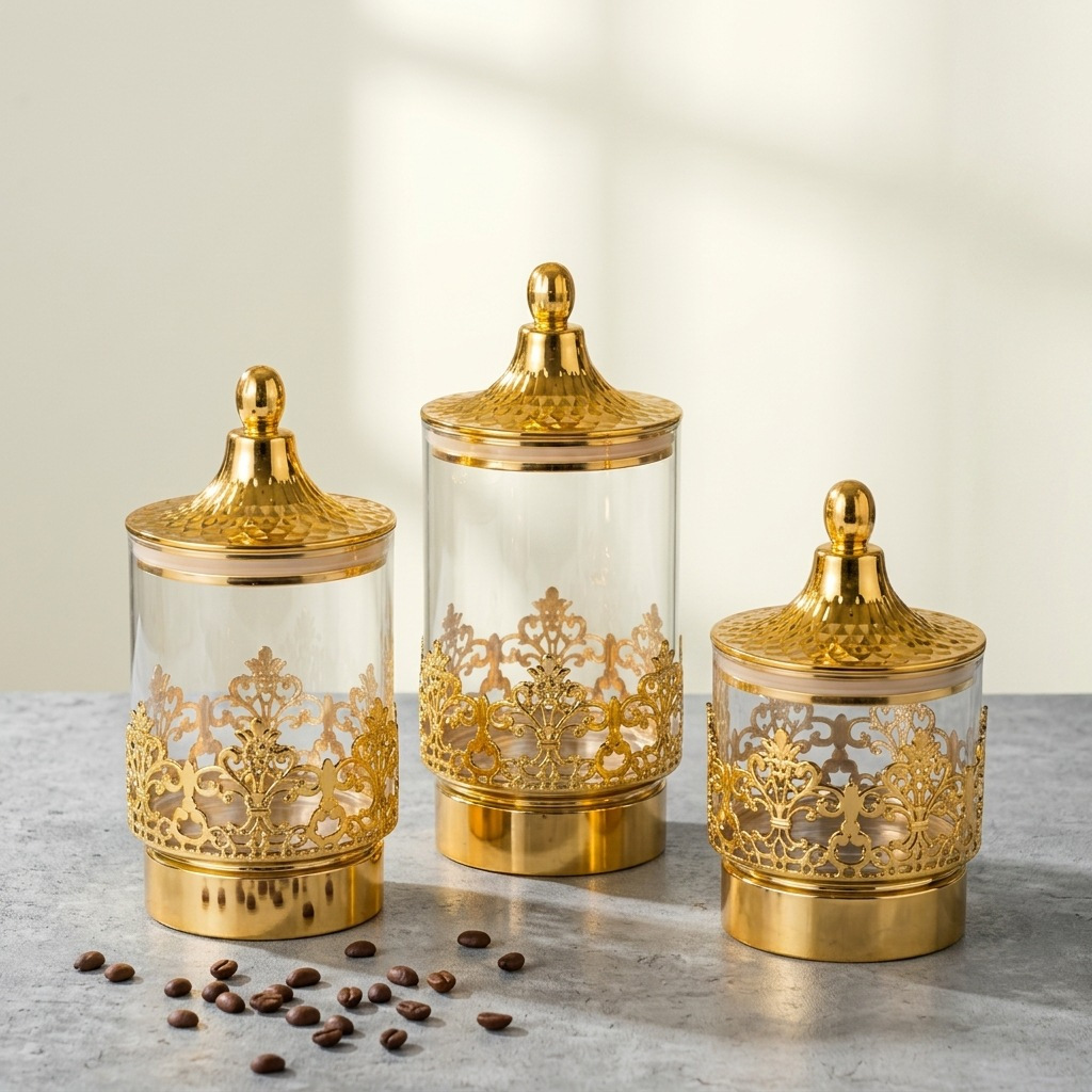 European Transparent Gold-plat - Food Storage Tank ulasan dan harga