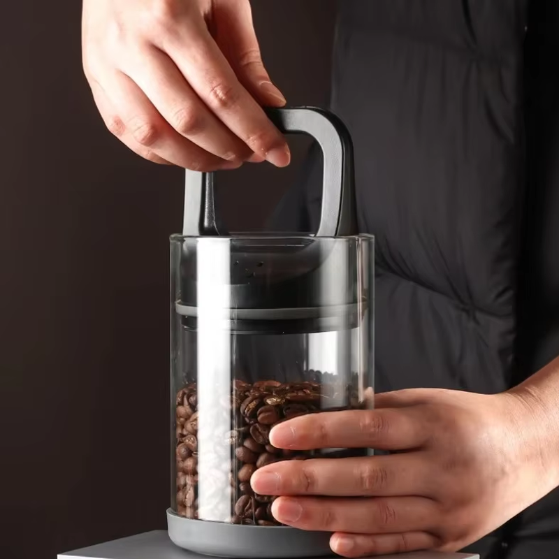 Coffee Beans Vacuum Sealed Tan - Food Storage Glass Container Set ulasan dan harga