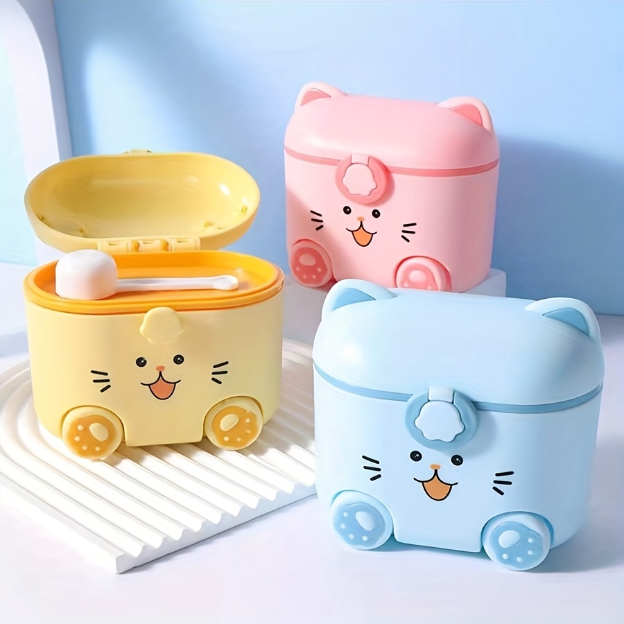 Cute Cat Milk Powder Container - Food Storage Locker ulasan dan harga