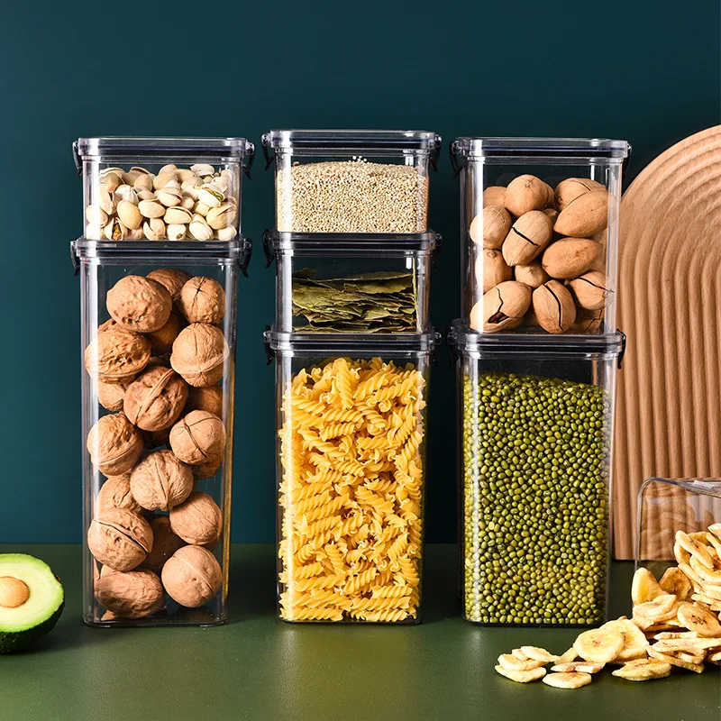 yes1PC Grain Jar Kitchen Seale - Food Storage Glass Containers Large ulasan dan harga