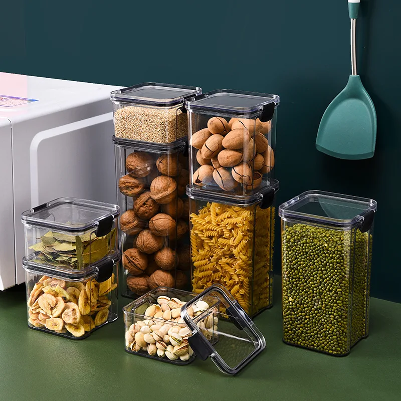 yes1PC Grain Jar Kitchen Seale - Food Storage Glass Containers Large ulasan dan harga