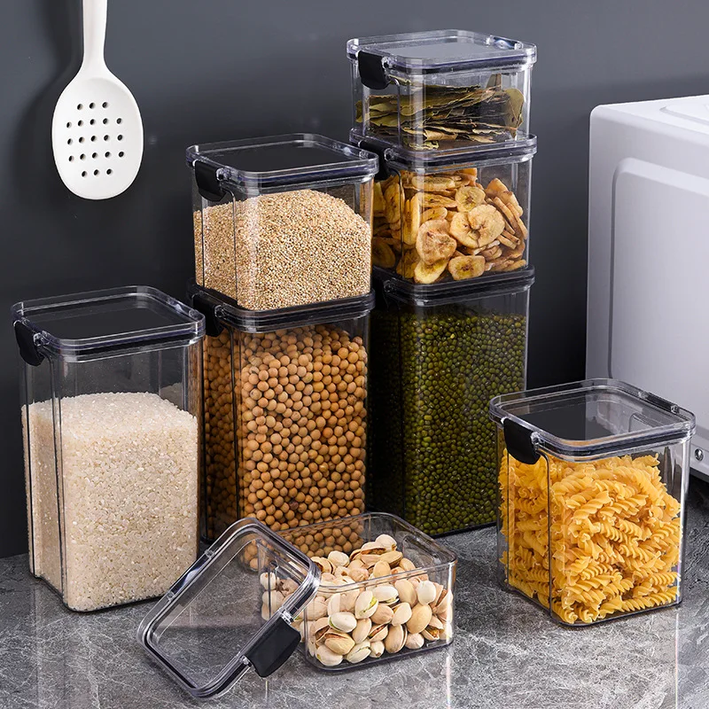 yes1PC Grain Jar Kitchen Seale - Food Storage Glass Containers Large ulasan dan harga